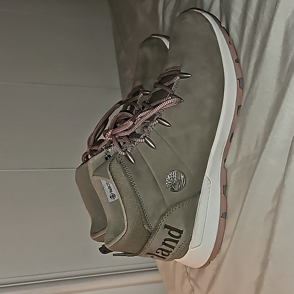 Timberland Olive Green and Brown Athletic Boots